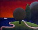 Sans titre - Brebis et barque  - 81x100 cm