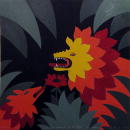 Si le lion n'appreciait pas les eloges, le renard n'aurait plus qu'a mourir - 100x100 cm