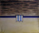 Sans titre - Cabine plage abime - 100x120 cm