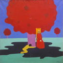 Manant demandant la grace de St Louis  - 100x100 cm