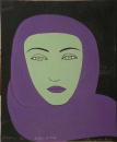 Zohra aux yeux froids  - 38x46 cm