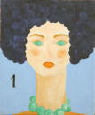 Sans titre - Femme aux cheveux noirs  - 38x46 cm
