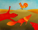 F153 Le loup et le renard (Coll. Muse) - 80x100 cm