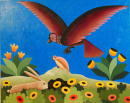 F129 Le livre et la perdrix Phdre (Coll. Muse) - 80x100 cm