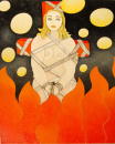 Sans titre - une femme ligotee - 80x100 cm