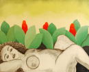 Les fleurs du plaisir  - 80x100 cm