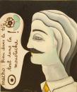 Macho - Rien dans la tete Tout dans la moustache - 46x55 cm