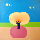 Sans titre - un arbre et des oiseaux (coll. Aractingi) - 80x80 cm