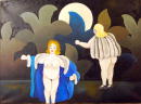 Les poupees au clair de lune - 65x80 cm