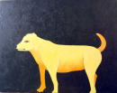 F045 Le chien à qui on a coupé les oreilles (Coll. Musée) - 60x78 cm
