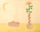 Sans titre - Une rose dans un vase - 50x60 cm
