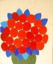 Sans titre - Bouquet rouge - 50x60 cm