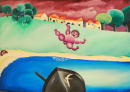 Le photographe mauve - 50x70 cm