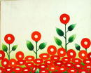 Le mur de fleurs - 32x40 cm