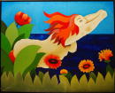 Le plongeon - 130x160 cm