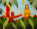 Sans titre - Femme nue et banane - 114x146 cm