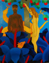 Adam et Eve avec le corbeau et le renard - 114x146 cm